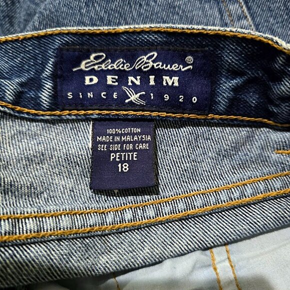 Vintage Eddie Bauer Mom Jeans 18 Petite Womens 90s/y2k High Rise Stonewash 36x30 - Picture 10 of 11